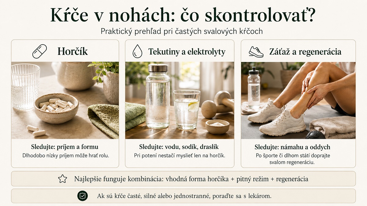 Magnézium a svalové kŕče infografika